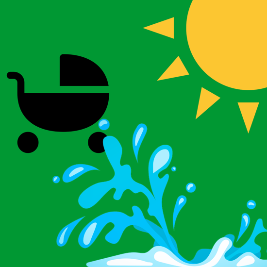 Bild von Saisonkarte mit Kinderwagen